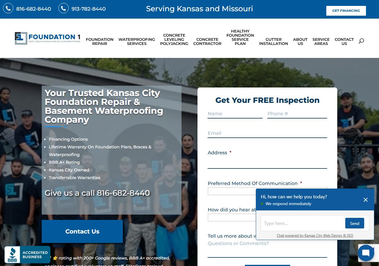 Foundation 1 website screenshot